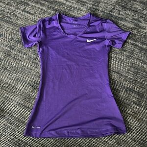 Purple Nike Dri-fit Tshirt Top Fitted